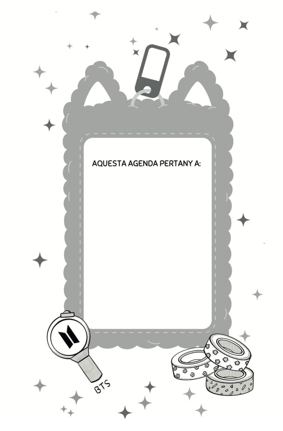 AGENDA - 의제: APRÈN COREÀ - UNA FRASE PER SETMANA - FORMAT JOURNALING AMB PÀGINES PER A COLOREJAR